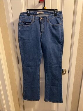 Lee Jeans 12 M Slender Secret Stretch Blue Denim Lower On Waist Bootcut Boot Cut